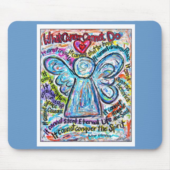 Cancer Colorida Angel Mousepad (Frente)