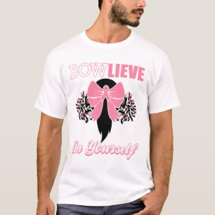 Cancer Da Mama Do cheerleader Camisa Rosa Arco Che