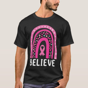 Cancer da Mama Sensibilização Camisa Arco-Íris Cre