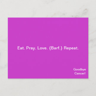 CANCER DE ADEUS! Cartão postal de April McCallum