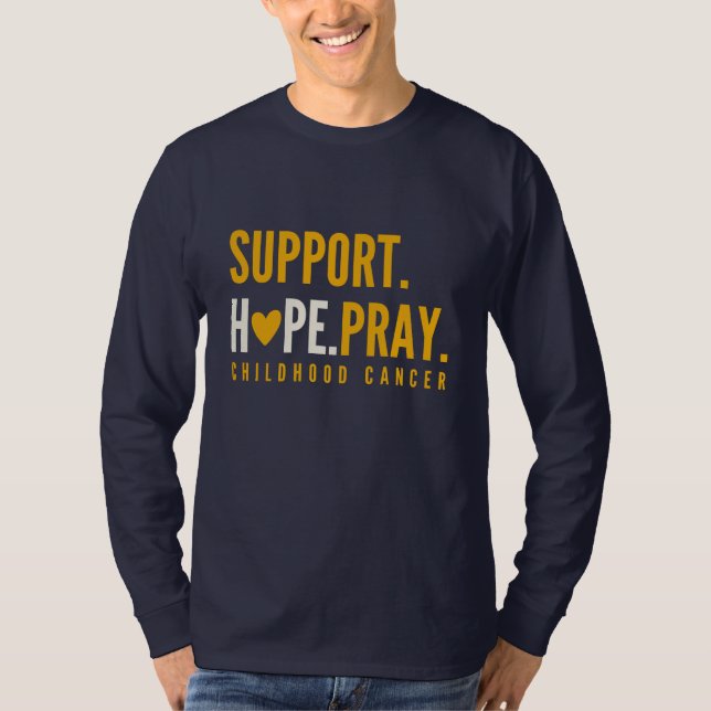 cancer de infância, esperança T-Shirt de longa fol (Frente)