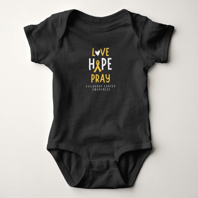 cancer de infância.love.hope.reze. Baby T-Shirt (Frente)