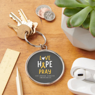 cancer de infância.love.hope.reze. Chaveiro