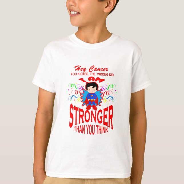cancer de infância mais forte que cancer T-Shirt (Frente)
