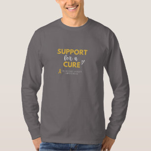 cancer de infância.suporte. curar T-shirt de longo