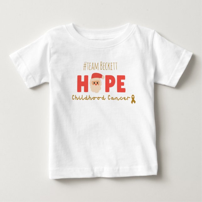 cancer de infância T-Shirt de Natal Personalizado (Frente)