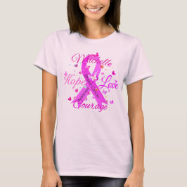 Cancer De Mama Esperança Ama Camisa De Coragem