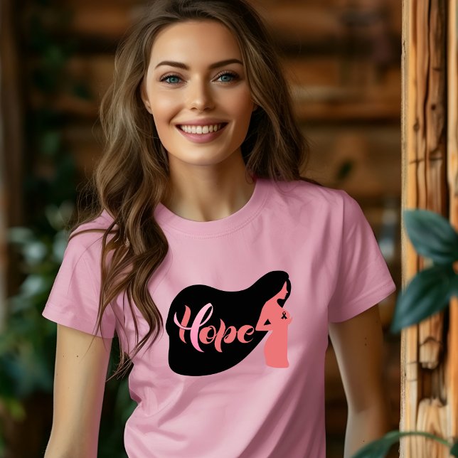 Cancer de Mama Esperança Encorajando T-Shirt (Criador carregado)