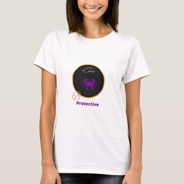 Cancer Horoscópio T-Shirt (Frente)