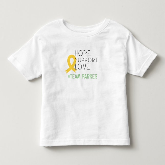 cancer infantil. Camiseta de criança personalizada (Frente)