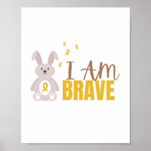 cancer infantil. Eu sou corajoso. Poster e Impress