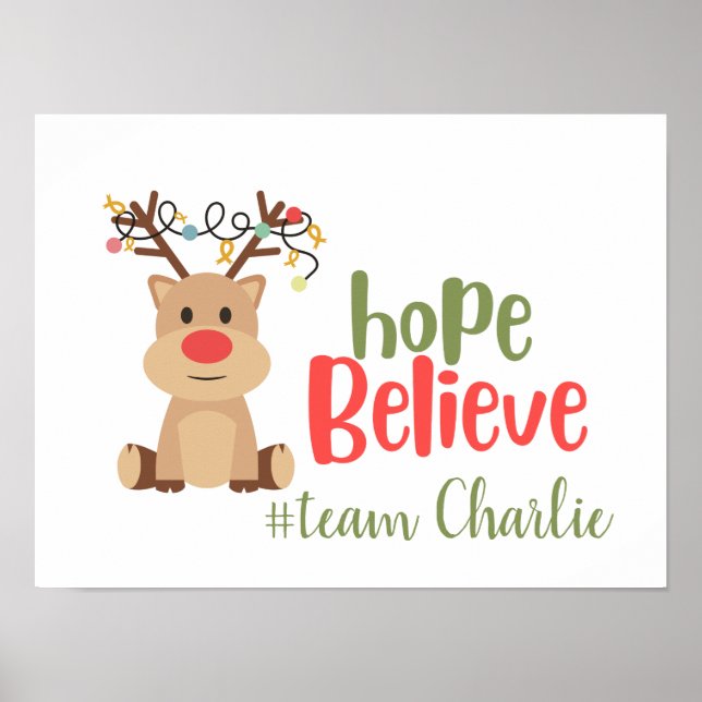 cancer infantil. Impressões de Poster de nome de g (Frente)