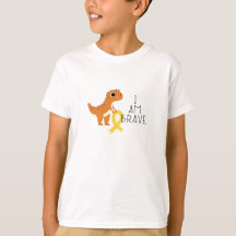 cancer infantil. Sou corajoso. Camiseta Infantil