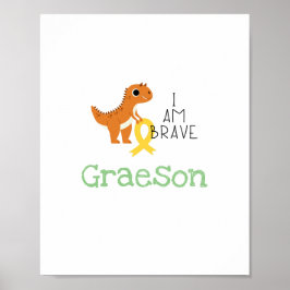 cancer infantil. Sou corajoso.Poster e Impressão p