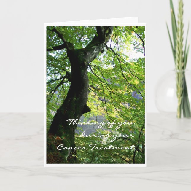 Cancer Paciente "Pensando em você" do seu cartão (Frente)