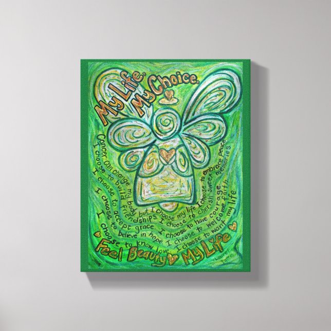 Cancer Poem Angel Art Canvas (Frente)
