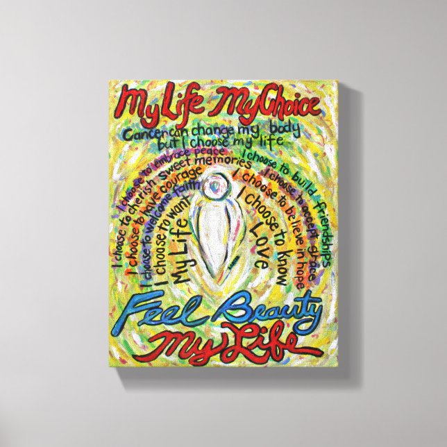 Cancer Poem Angel Painting Canvas Art (Frente)