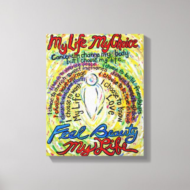 Cancer Poem Angel Painting Canvas Art (Frente)