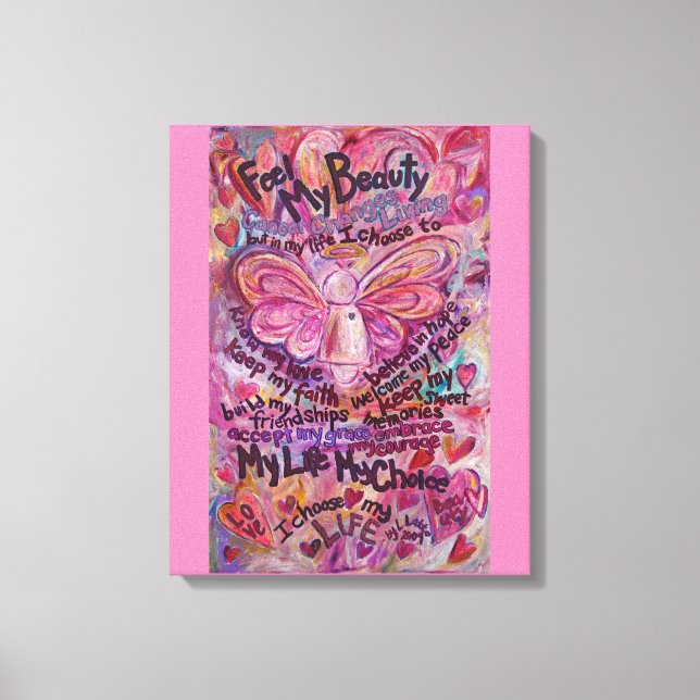 Cancer Poem Angel Painting Canvas Art (Frente)