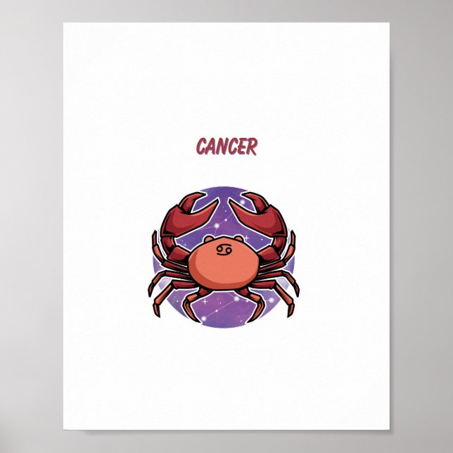 Câncer Rosa, zodíaco, impressão de signo estelar (Frente)