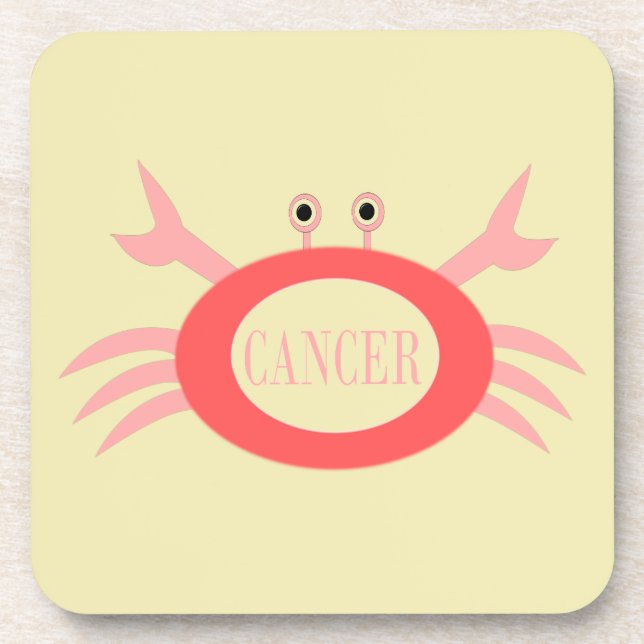 Cancer Star Sign Crab Porta copos (Frente)