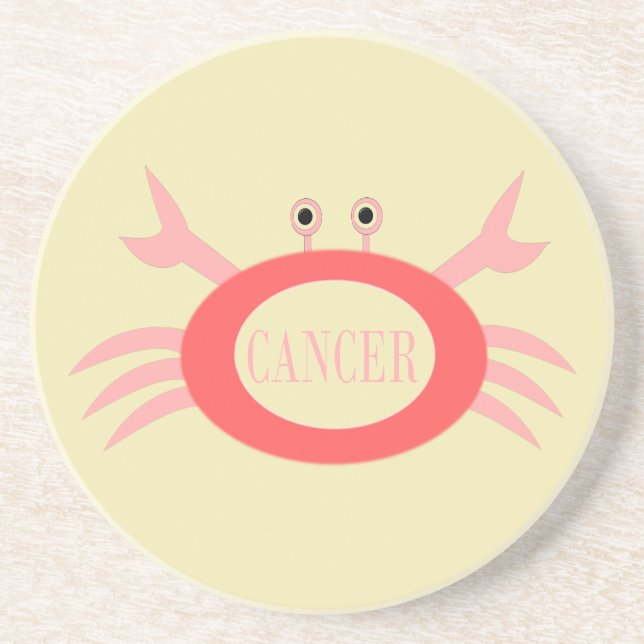 Cancer Star Sign Crab Porta copos (Frente)