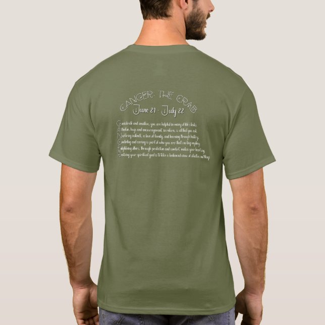 Cancer T-Shirt - Green do Exército (Verso)