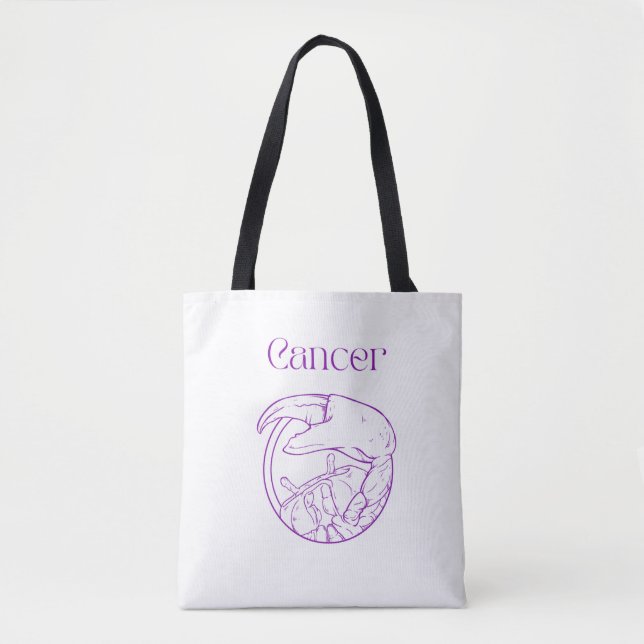 Cancer Zodiac Tote Bag (Frente)