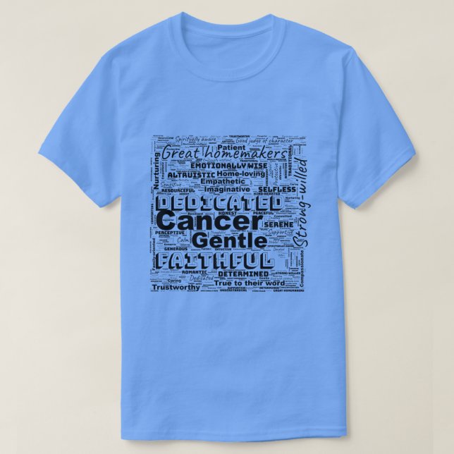 Cancer Zodiac Word Cloud Inspiration Men's T-Shirt (Frente do Design)