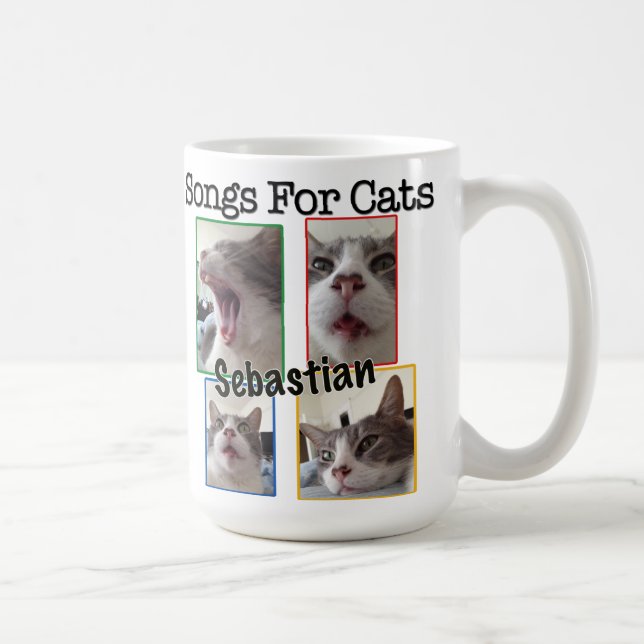 Canções para gatos - caneca de café de Sebastian (Direita)