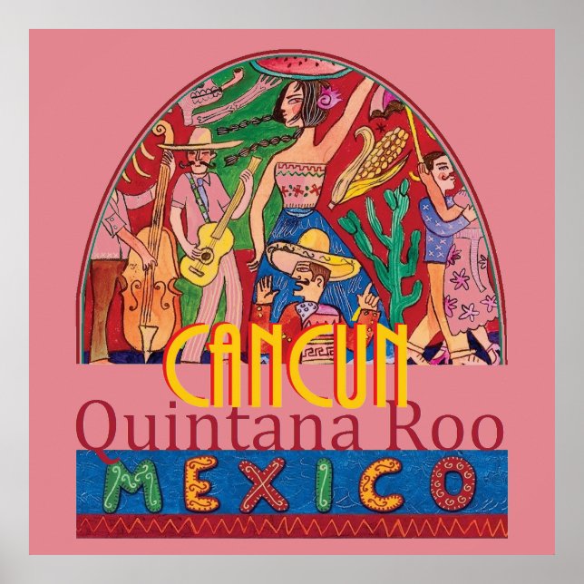 CANCUN Mexico POSTER Impressão (Frente)