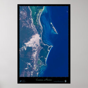 Cancun, poster de satélite do México