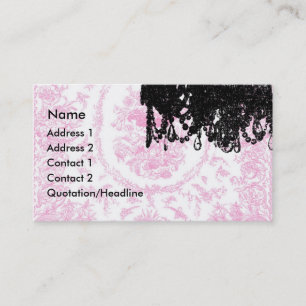 Candelabro de Paulette Paris e cartões de visitas