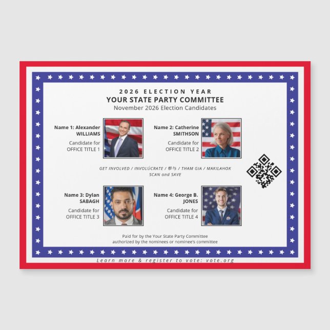 Candidato à Eleição Cartão Magnético (Frente)