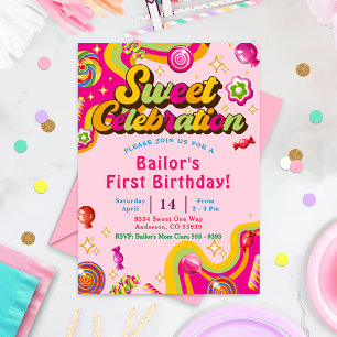 Candy Birthday Convite Candy Festa Sweet