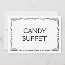 "Candy Buffet" Art Deco Style Sinal de Casamento