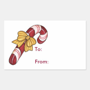 Candy Cane - Etiquetas para presentes