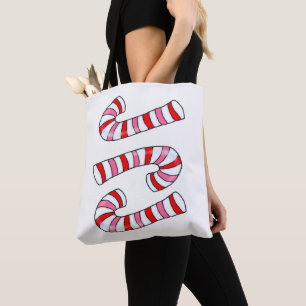 Candy Cane Feliz Natal Sacos de Tote de Mulheres