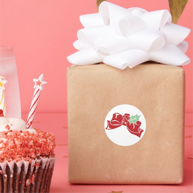 Candy Cane Holly | Adesivo de férias do Arco verme (Festa)