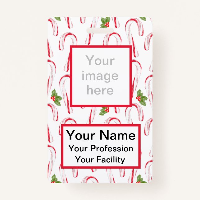 Candy Canes e Holly Crachá (Frente)