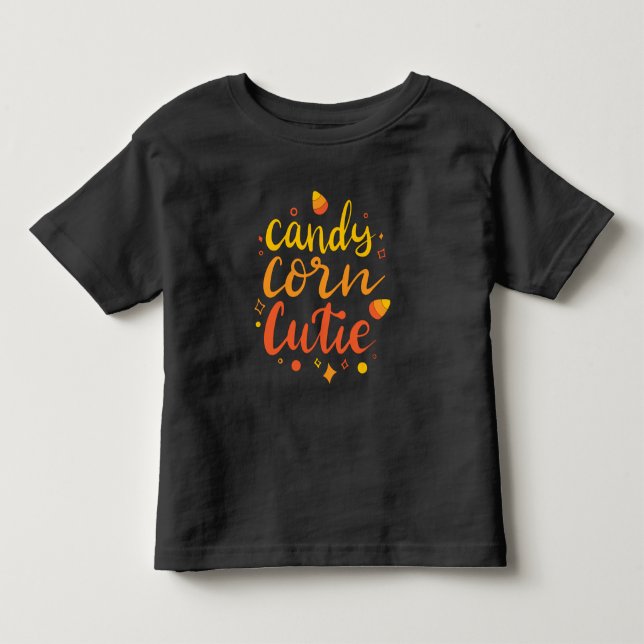 Candy Corn Cutie Camiseta de Halloween para Crianç (Frente)