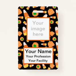 Candy Corn e Crachá Pumpkins