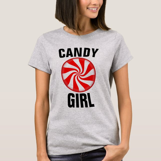 CANDY GIRL Vintage Damas T-Shirts (Frente)