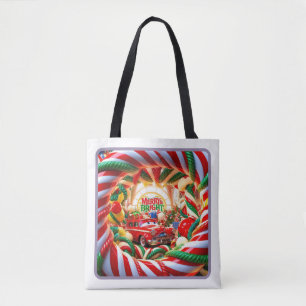 Candy Wonderland Holiday Tote Bag - Médio
