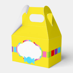 Candyland Amarelo Inspirou Caixas de Favor de Doce