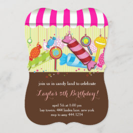 Candyland Sweet Compra Convites de Aniversário