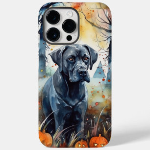Cane Corso de Halloween com Abóboras Assustadoras
