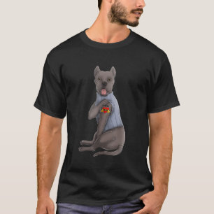 Cane Corso Eu Amo Mamãe Tatuagem Camiseta de cão E