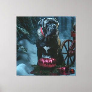 Cane Corso Trenó Nevado Decoração de Natal