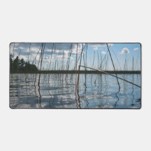 Cane e reflexos no Lago Rice